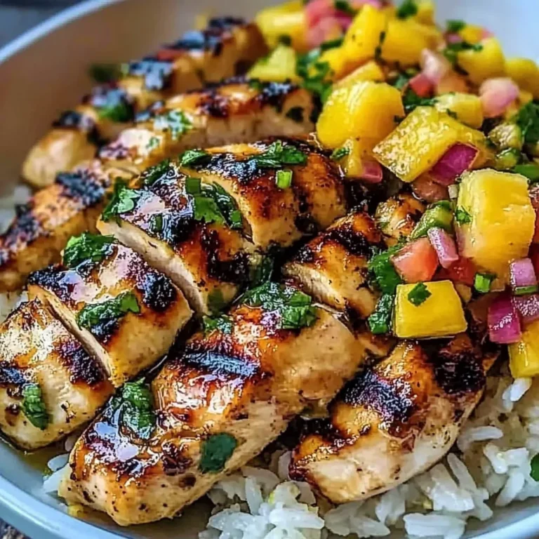 Lemon Ginger Chicken with Pineapple Mango Salsa