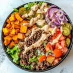 Sweet Potato Burger Bowl