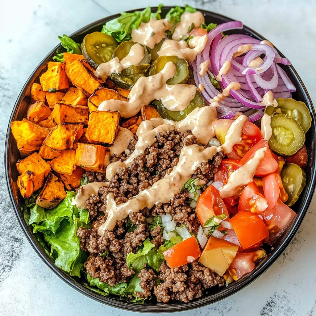Sweet Potato Burger Bowl