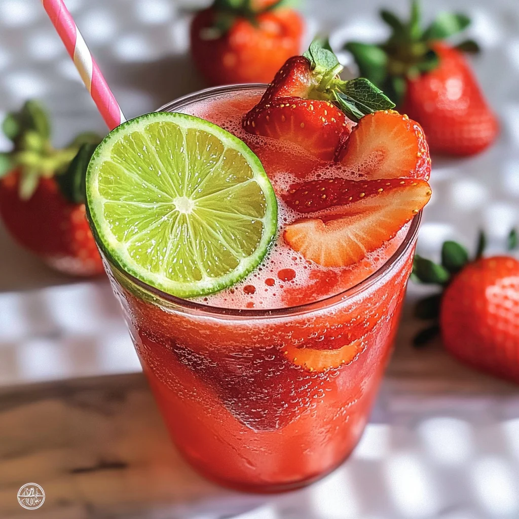Tart and Sweet Strawberry Limeade